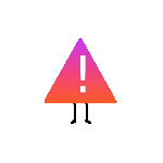 A warning sign animation for security best practices.
